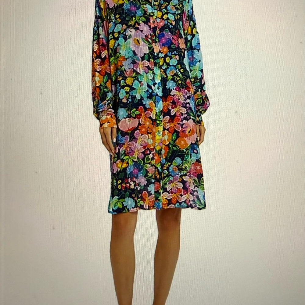 Johnny Was Long Shirt Dress- Wild Bloom- SM - Picture 5 of 7
